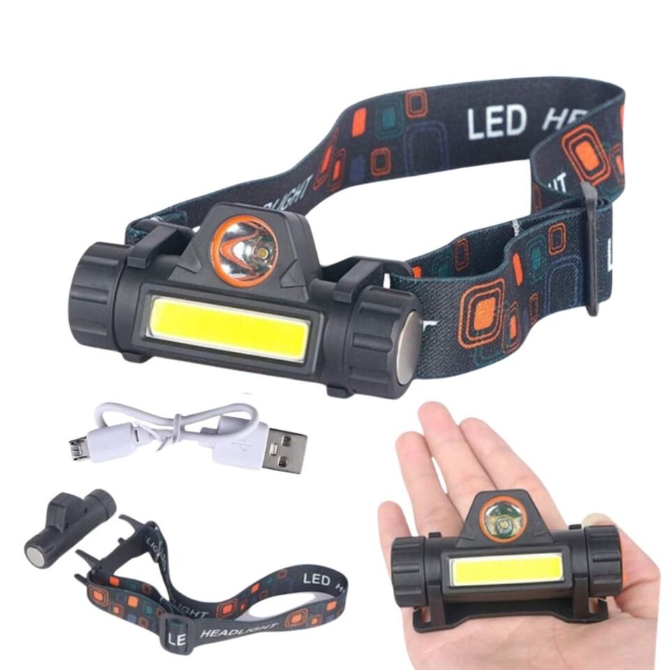 Swat Led Şarjlı Kafa Feneri 3w 1000 Lümen Us-t88