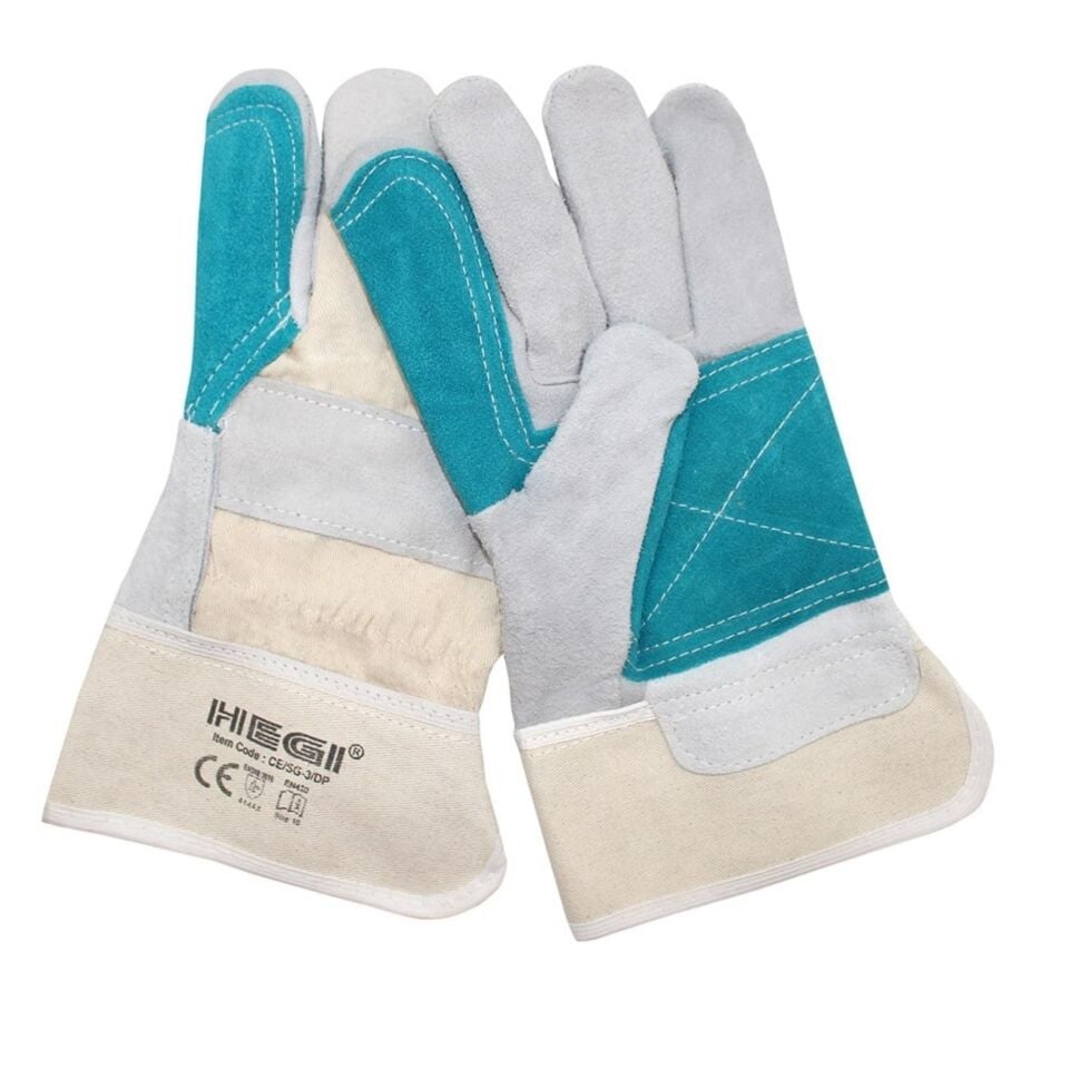 Hegı 1.kalite Yeşil Takviyeli Deri Eldiveni No:10