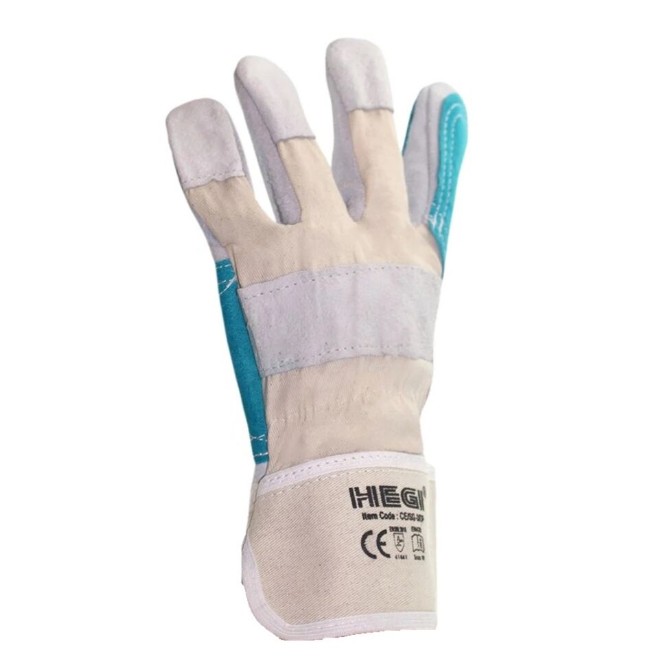 Hegı 1.kalite Yeşil Takviyeli Deri Eldiveni No:10