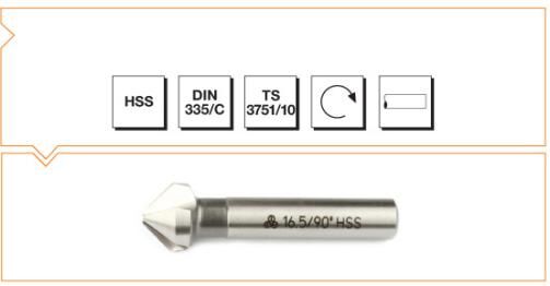 MTE Makina Takım HSS Silindirik Saplı Havşa Freze - 90˚ 20.5 mm B00313122050