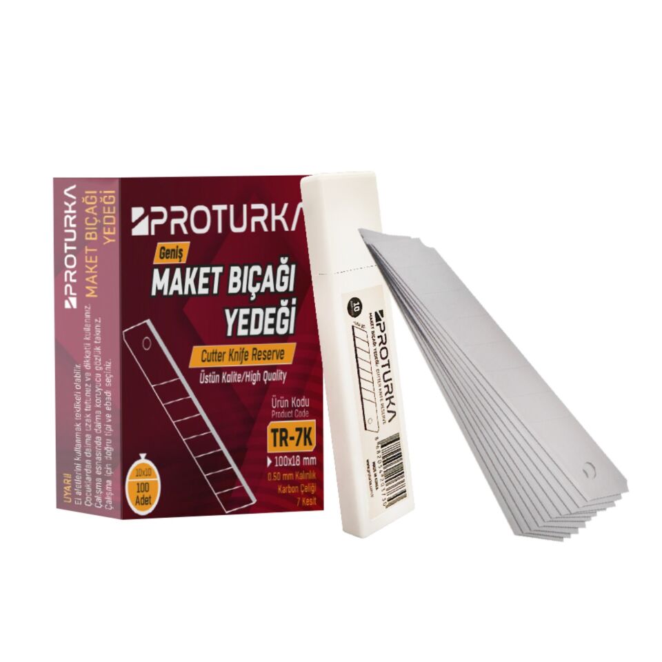 Proturka Maket Bıçağı Yedeği (TR-7K) 0.5 MMx18 MM (500 Adet)