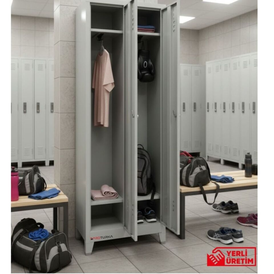 Proturka Soyunma Dolabı 2 Li Beyaz 37x67x185 Mm