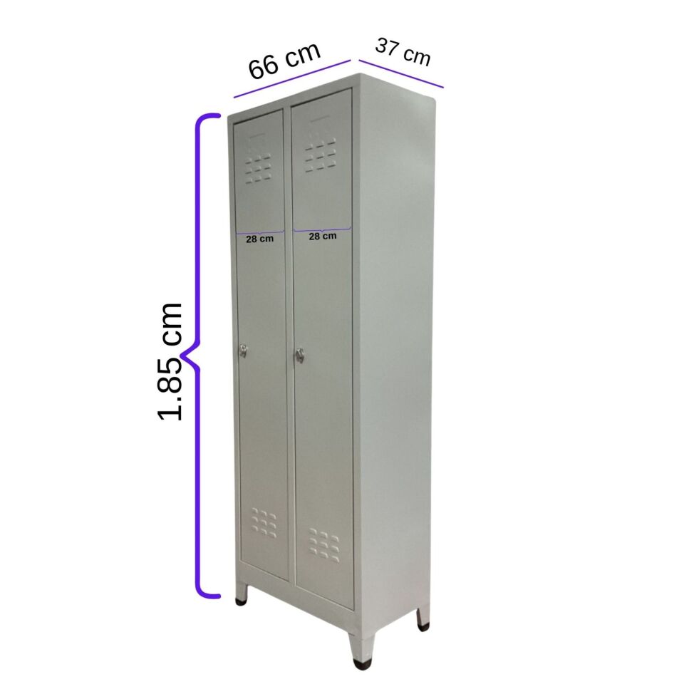 Proturka Soyunma Dolabı 2 Li Beyaz 37x67x185 Mm