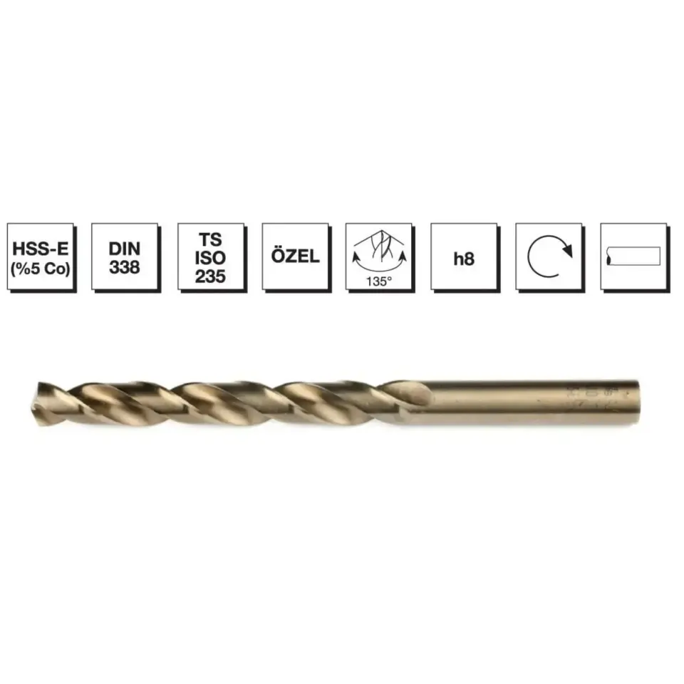 Mte Hss Matkap Ucu Altın Sr Dın338 12 Mm 5001200