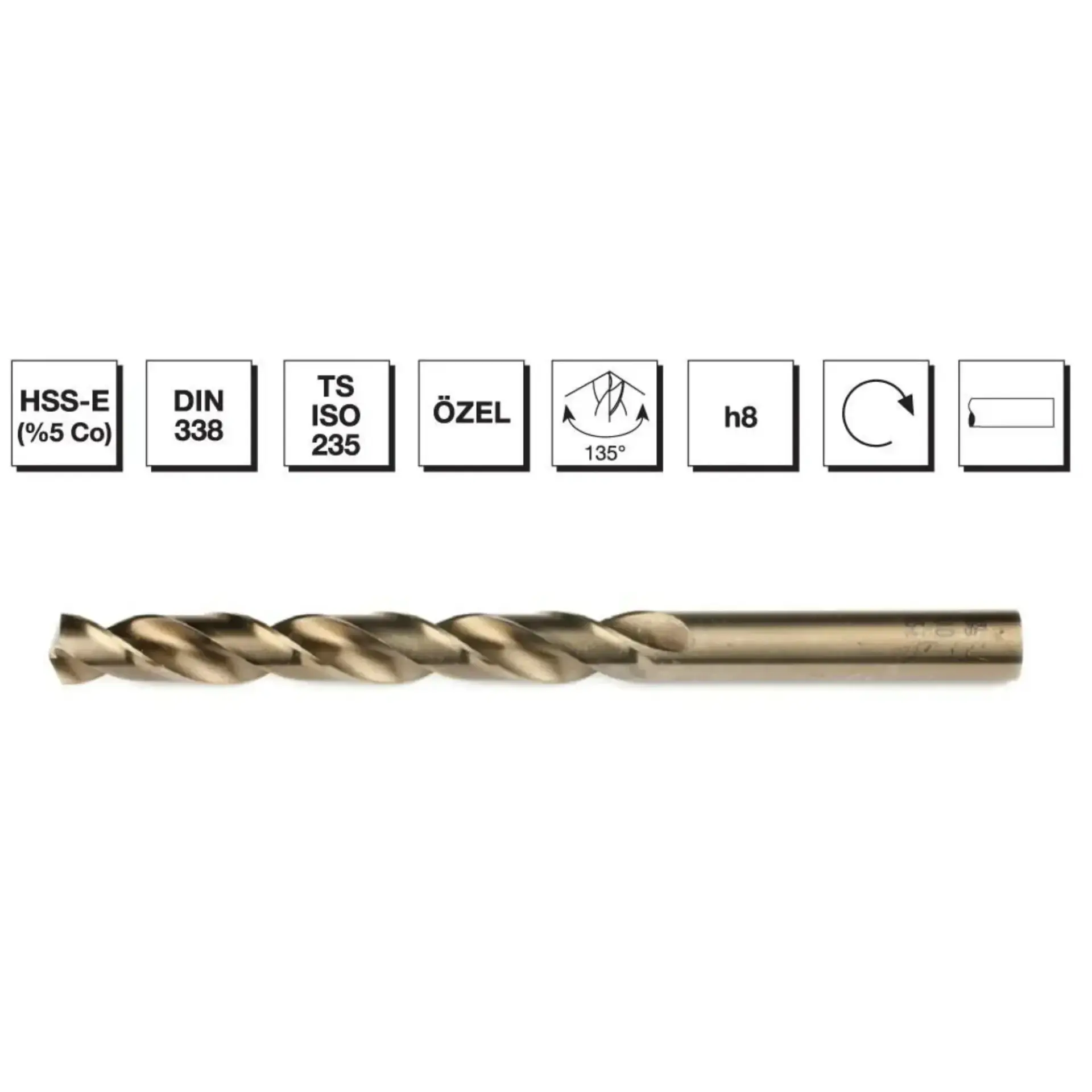Mte Hss Matkap Ucu Altın Sr Dın338 13.5 Mm 5001350