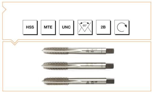 MTE Makina Takım HSS USA Normal Vidalı 3'lü Takım Kılavuzu - UNC 9/16 B00100141429