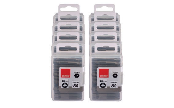 Ceta Form 500 Parça 1/4'' Pozidriv Bits Uç (Toptan Paketi) CB/592 (PZ2 x 50 mm) - CB/592BD
