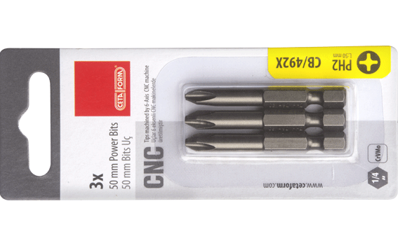 Ceta Form 3 Parça 1/4'' Yıldız Bits Uç PH1 x 50 mm / Kartlı - CB/491X