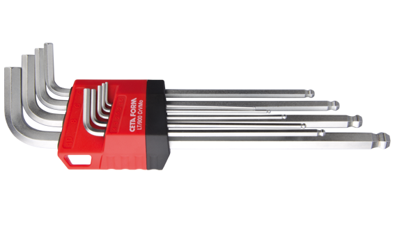 Ceta Form 9 Parça Topbaşlı L Allen Anahtar Takımı (Uzun Tip) - LT/900