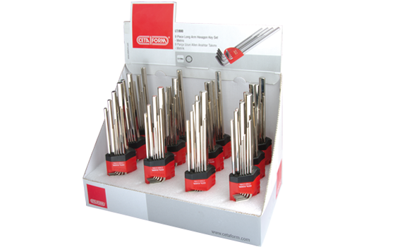 Ceta Form LT/800 L Allen Anahtar Takımı Teşhir Seti (12 x LT/800) - LT/800D