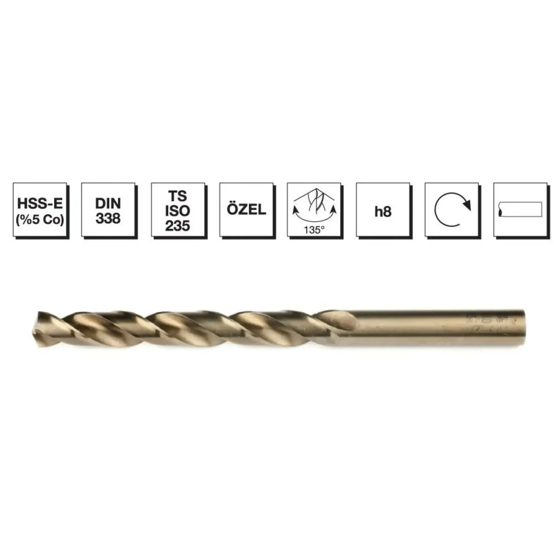 Mte Hss Matkap Ucu Altın Sr DIN338 4.3 MM 5000430 (10 Adet)