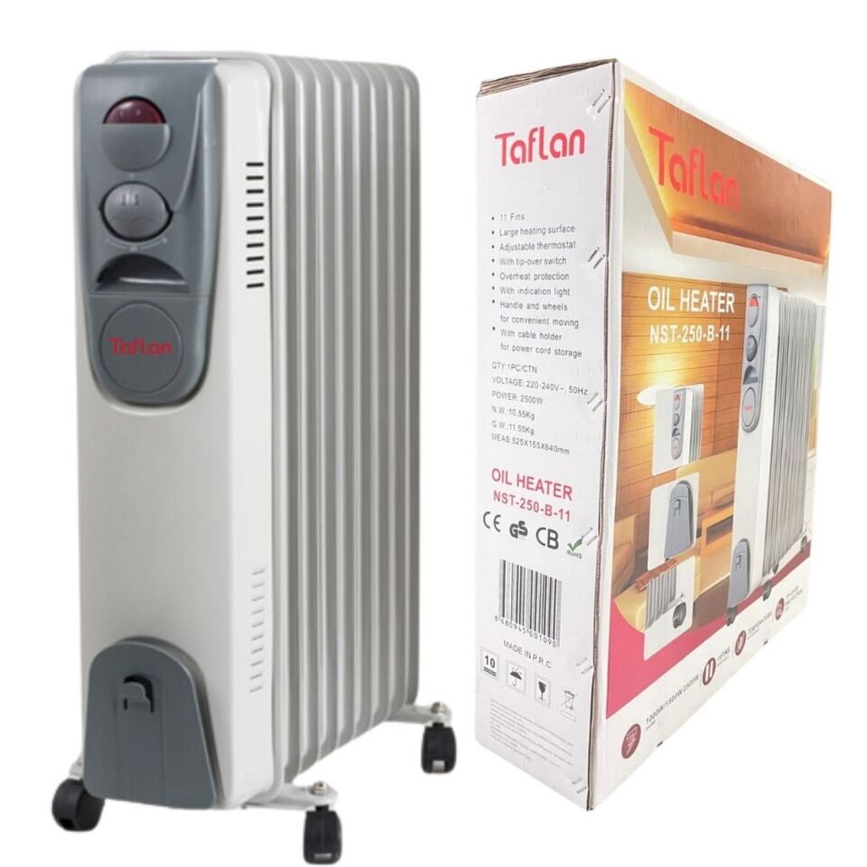 Taflan Yağlı Radyatör Isıtıcı 11 Dilim 2500 W YL11