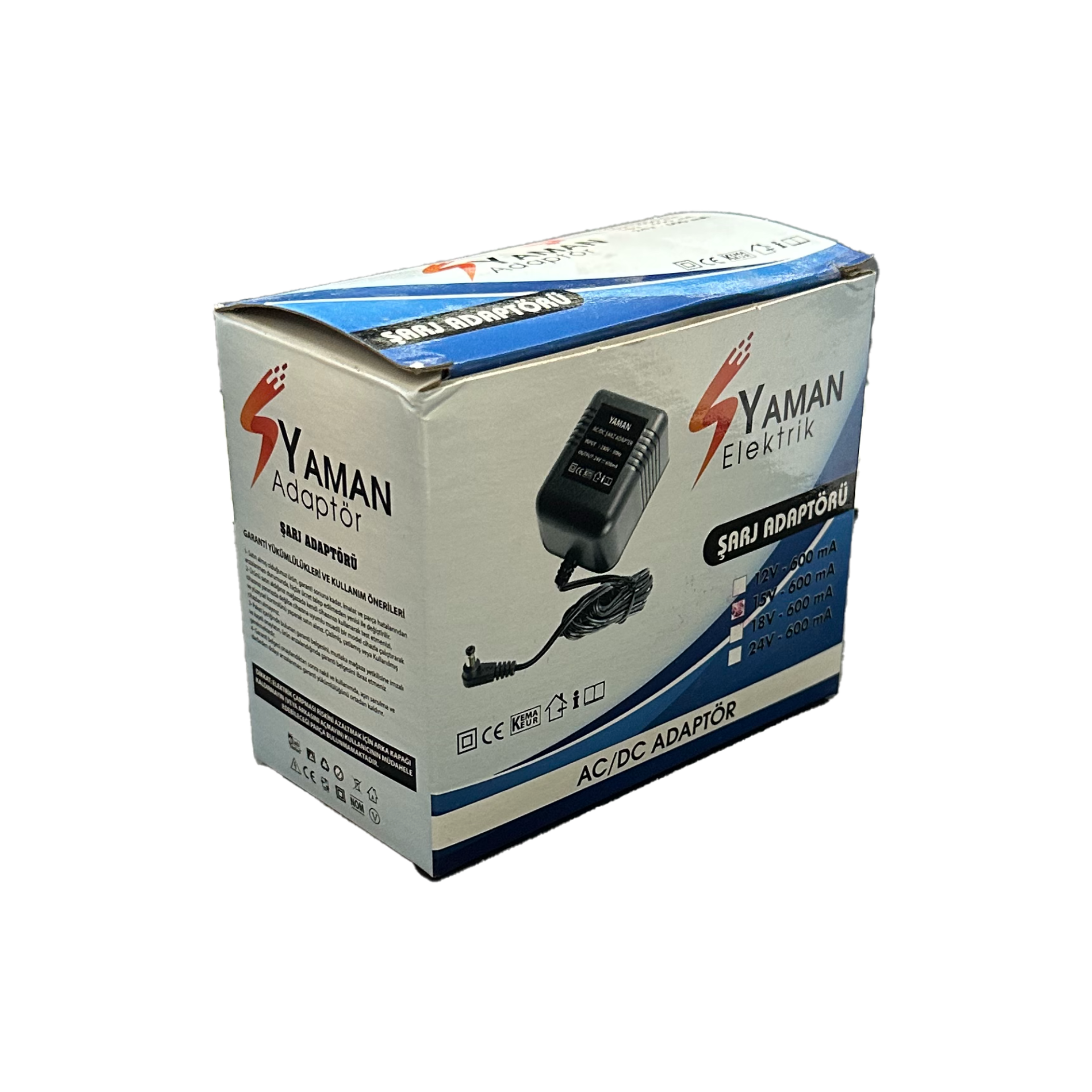 Yaman Şarj Adaptörü 24v 600ma Ac/dc