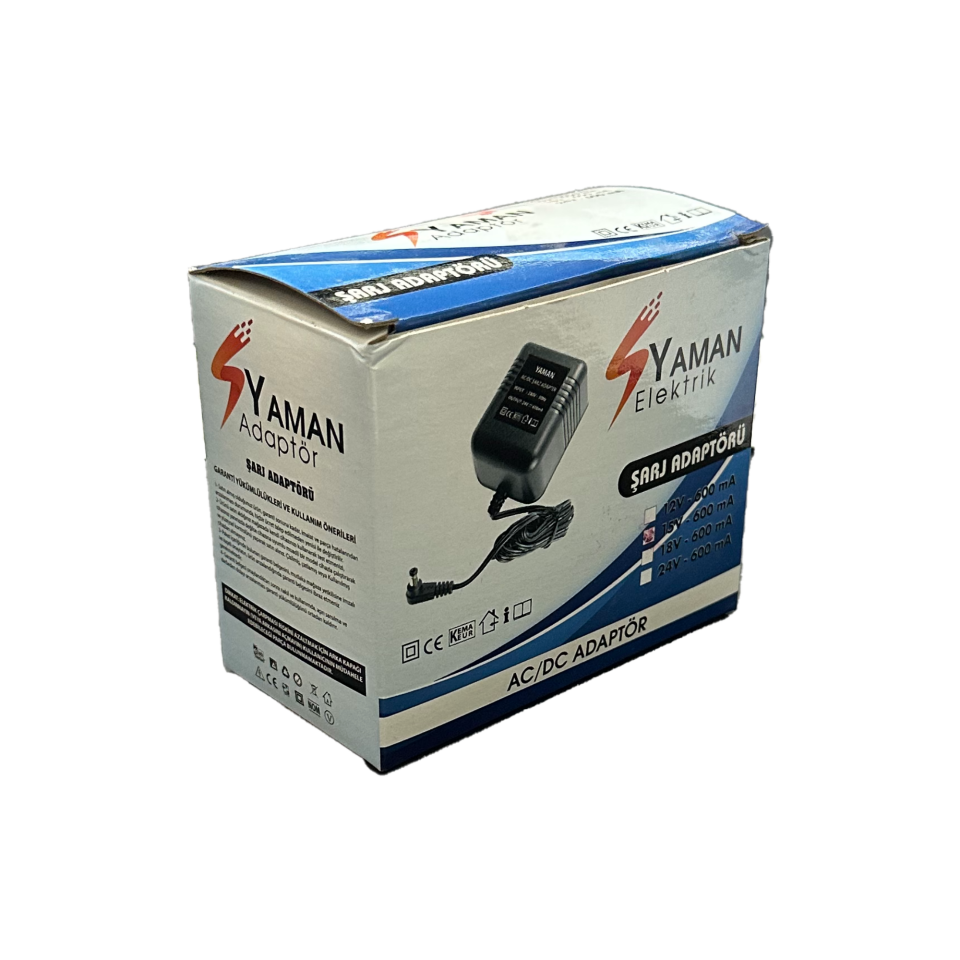 Yaman Şarj Adaptörü 24v 600ma Ac/dc