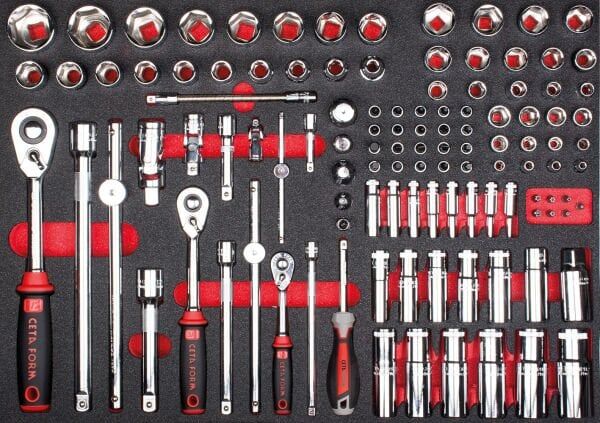 Ceta Form 115 Parça 1/4''+ 3/8'' + 1/2'' 6 Köşe Lokma Takımı - C99-E115H2