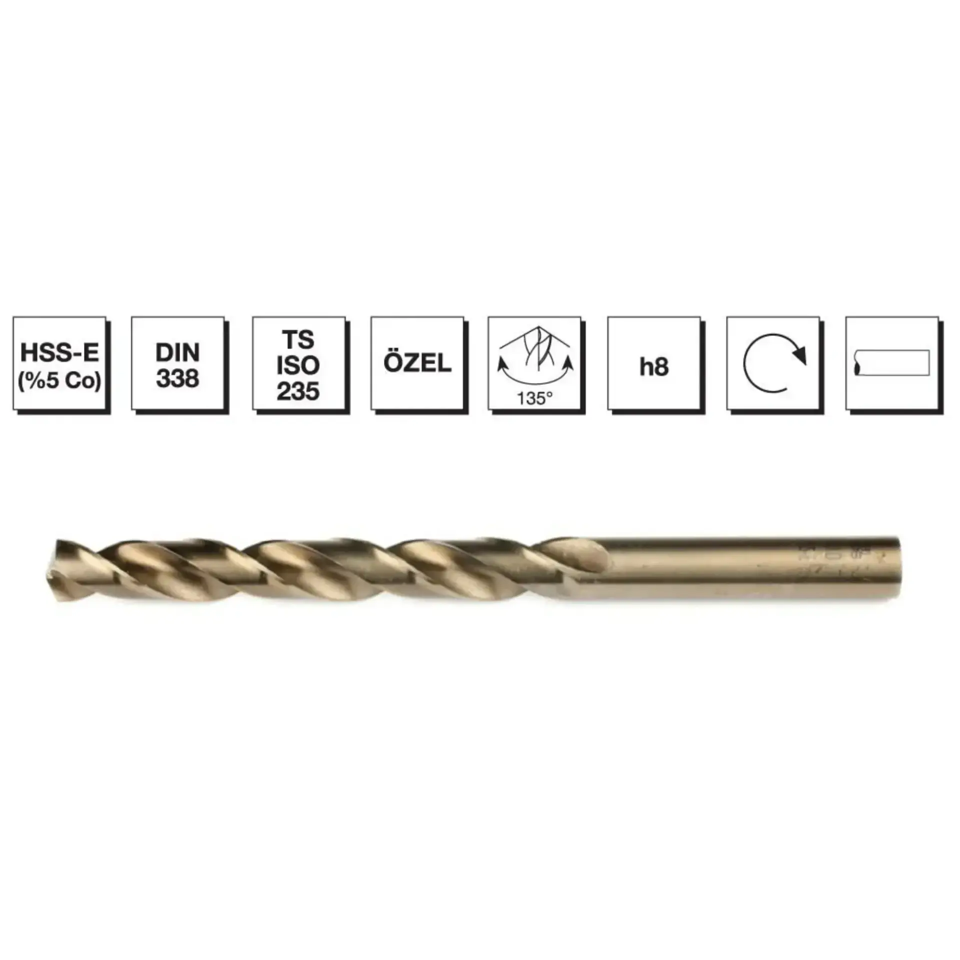 Mte Hss Matkap Ucu Altın Sr DIN338 5.5 MM 5000550 (10 Adet)