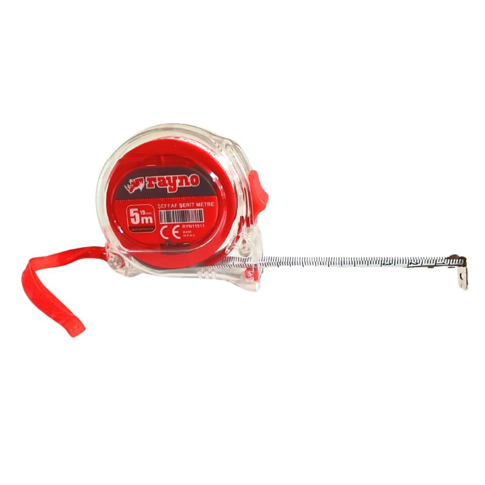 Rayno Şerit Metre Şeffaf (ryn11511) 5x19 Mt