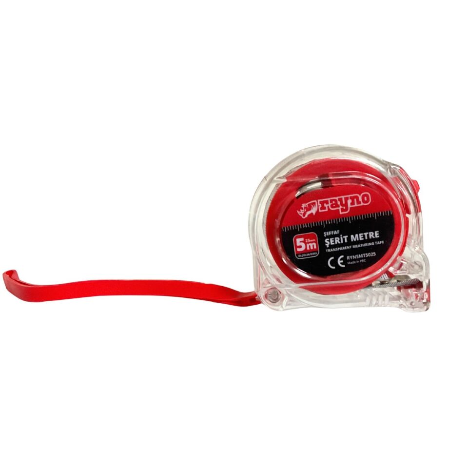 Rayno Şerit Metre Şeffaf (ryn11512) 5x25 Mt