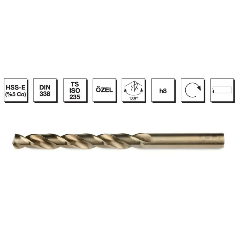 Mte Hss Matkap Ucu Altın Sr Dın338 9.5 Mm 5000950