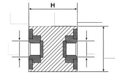 LTC30206 Civatalı Kauçuk Takoz