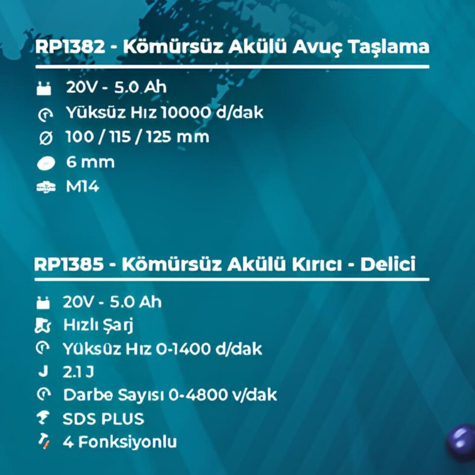 Repton Kömürsüz Akülü Kombo 4 Lü Set Rp1380