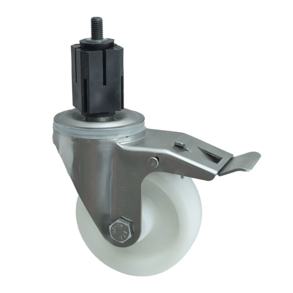3005 MOB Paslanmaz Çelik (Inox) Teker 100*32 Frenli (İnox)