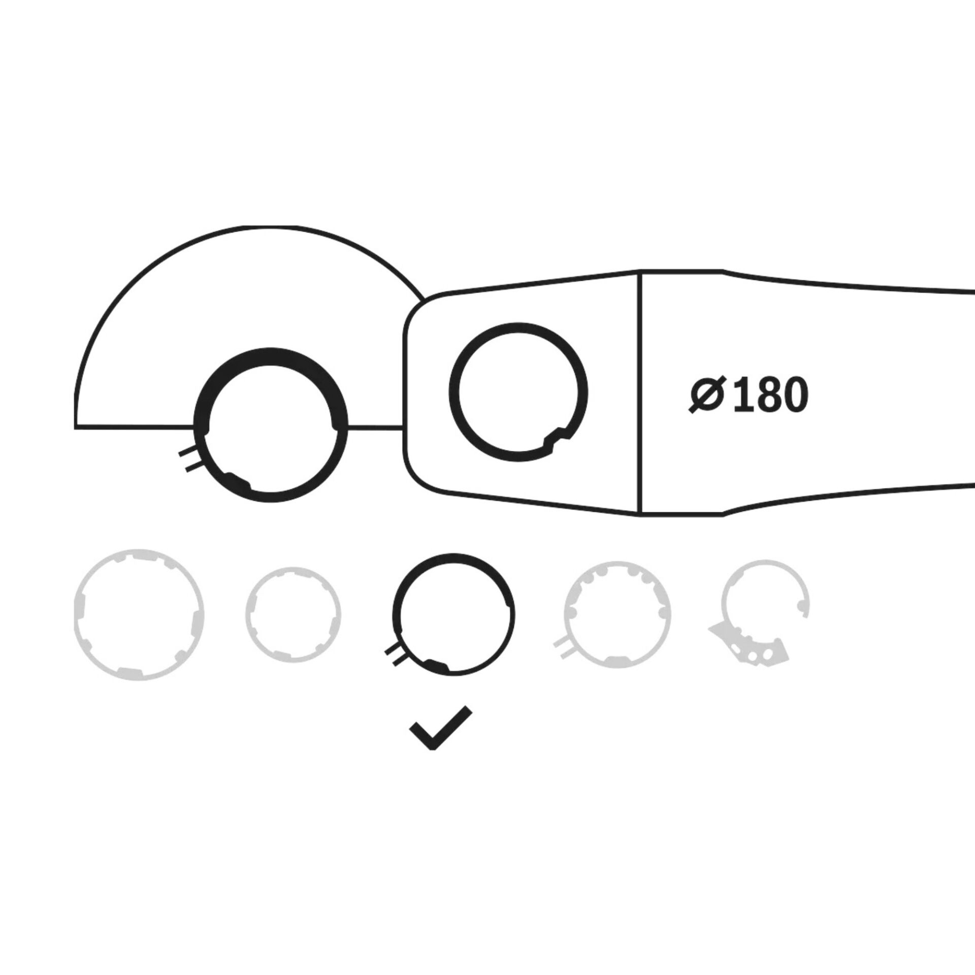 Bosch Taşlama Siperi Kapaksız 180 Mm 2605510297