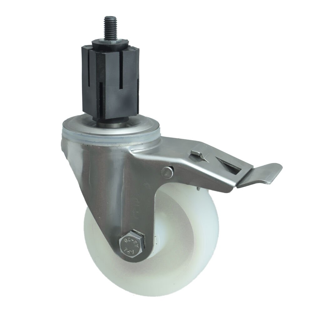 3005 POB Paslanmaz Çelik (Inox) Teker 125*40 Frenli (İnox)