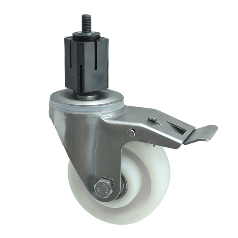 3005 POR Paslanmaz Çelik (Inox) Teker 100*32 Frenli (İnox)