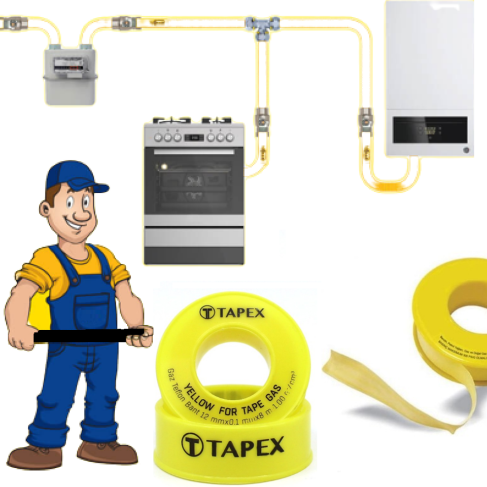 Tapex Doğalgaz Teflon Bant