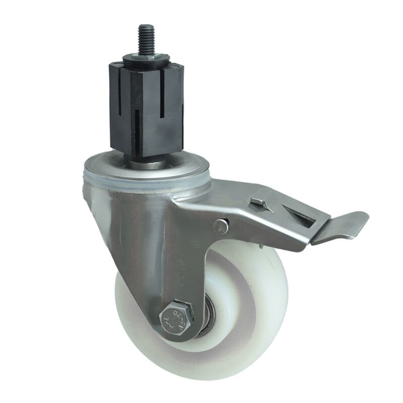 3005 POR Paslanmaz Çelik (Inox) Teker 125*40 Frenli (İnox)