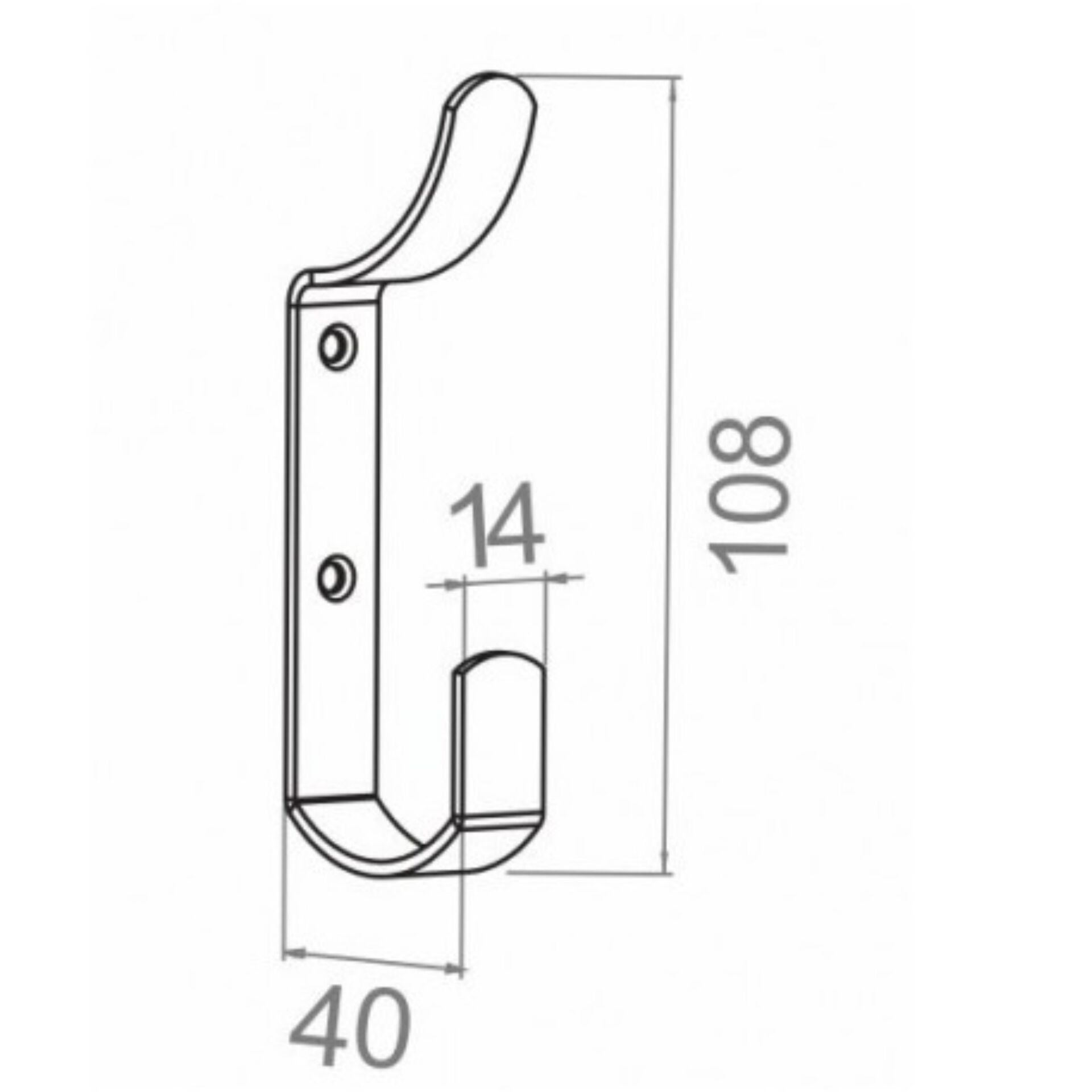 Beşel Çengel Metal Askı Beyaz Ba860