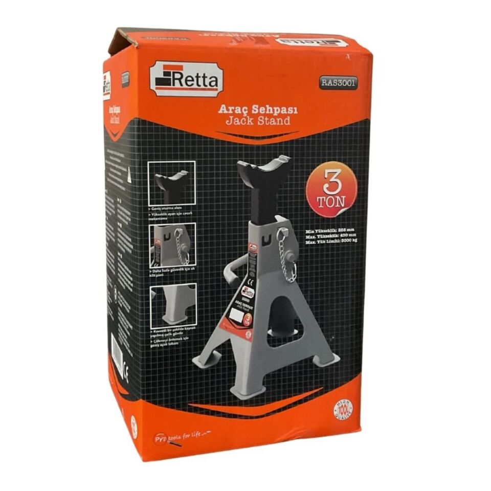 Retta Ras3001 Araç Sehpası 3 Ton 285-425 Mm