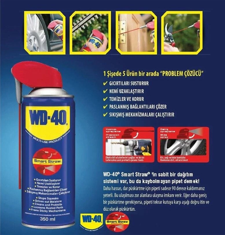 Wd-40 Koruyucu Ve Yağlayıcı 350 ML (Smart Straw)