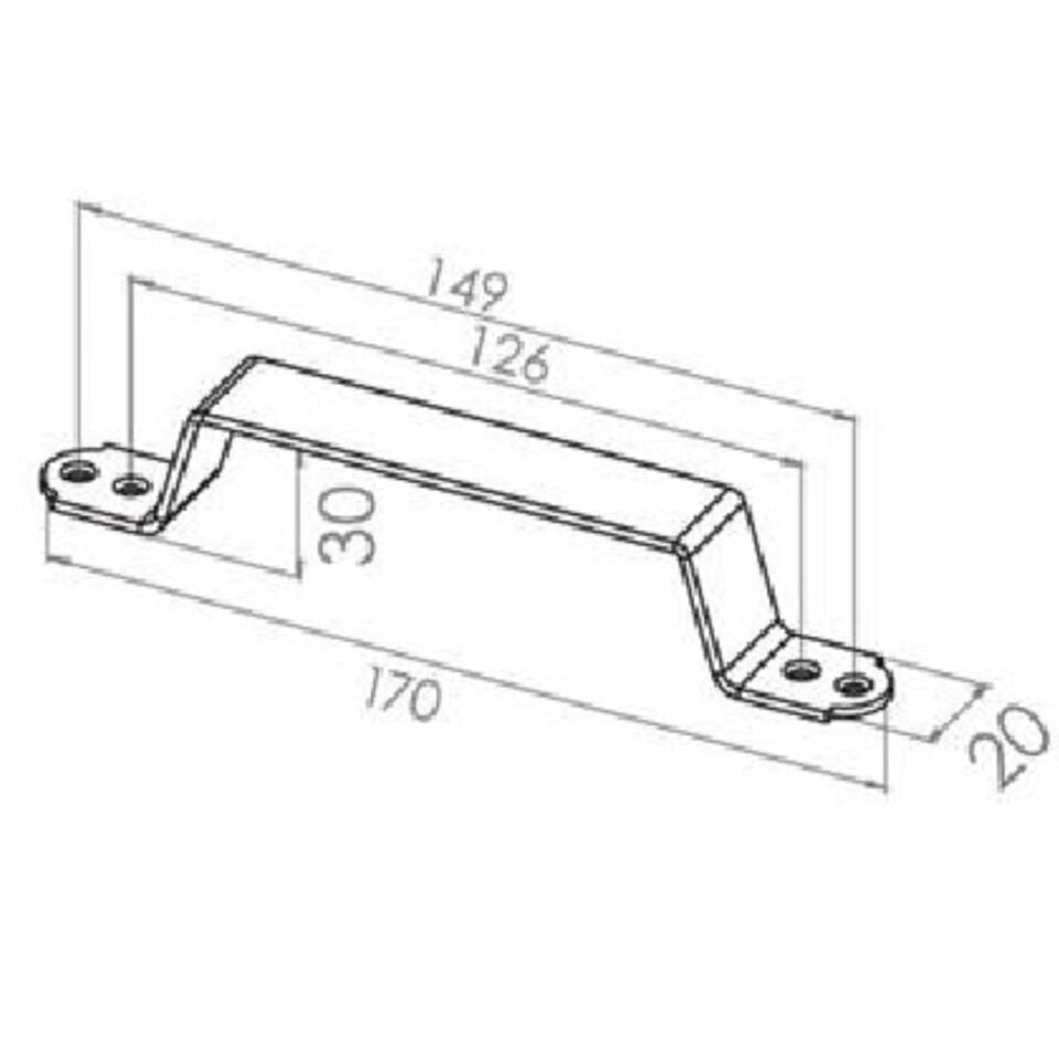 Beşel Demir Doğrama Kulp Büyük Beyaz Ba560
