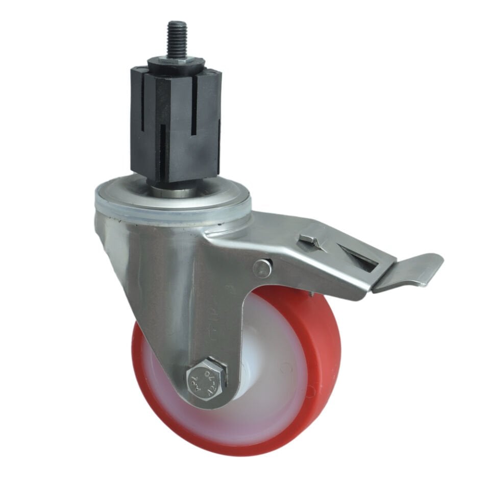 3005 PUB Paslanmaz Çelik (Inox) Teker 125*40 Frenli (İnox)