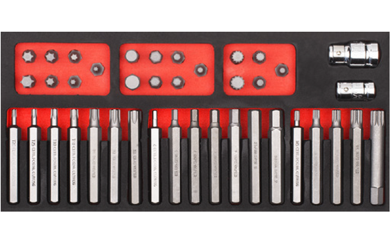 Ceta Form 40 Parça H10 TORX/Allen/XZN Lokmalı Bits Uç Takımı (EVA'lı) - C28-SSE40