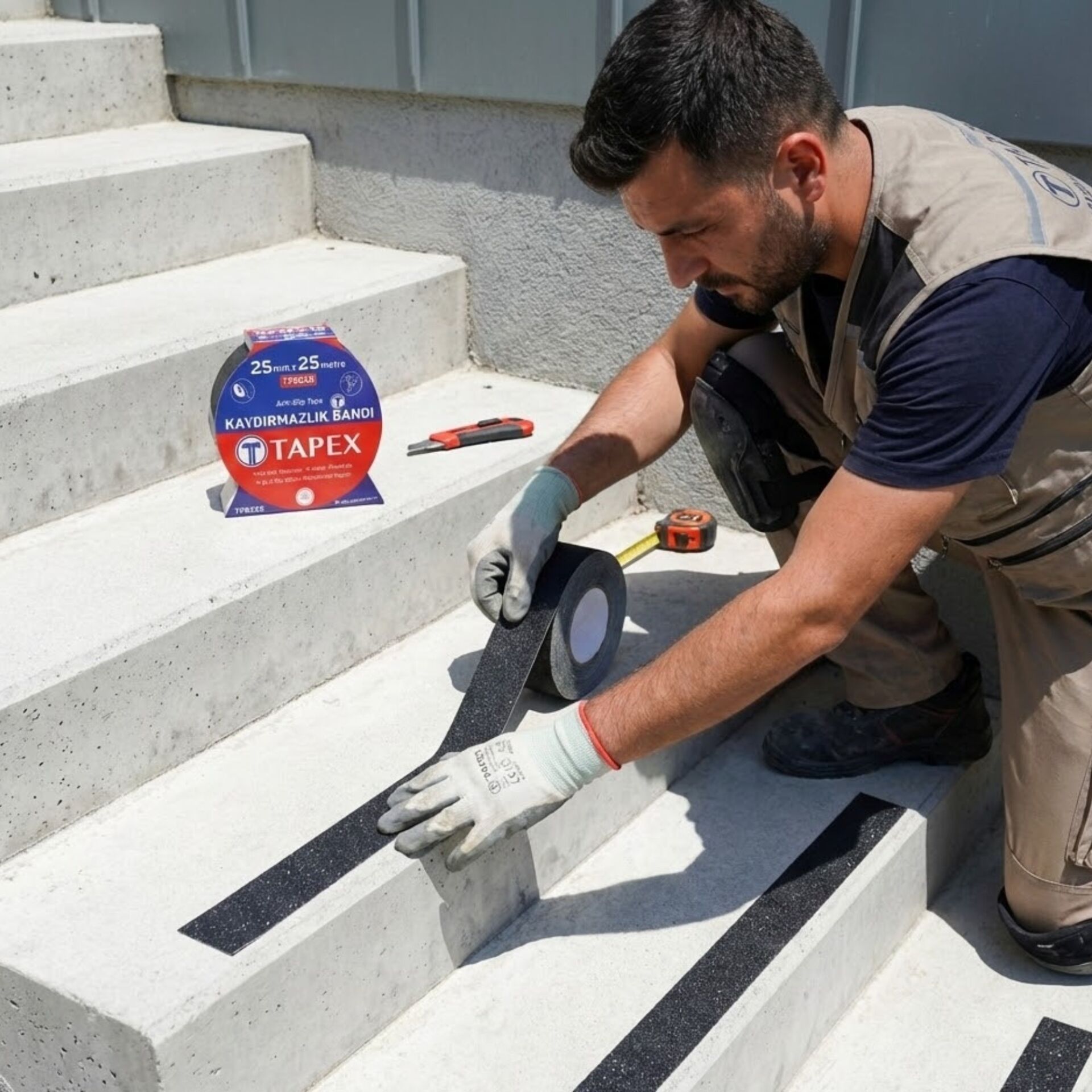 Tapex Kaydırmazlık Bantı 50 Mmx25 Mt Siyah