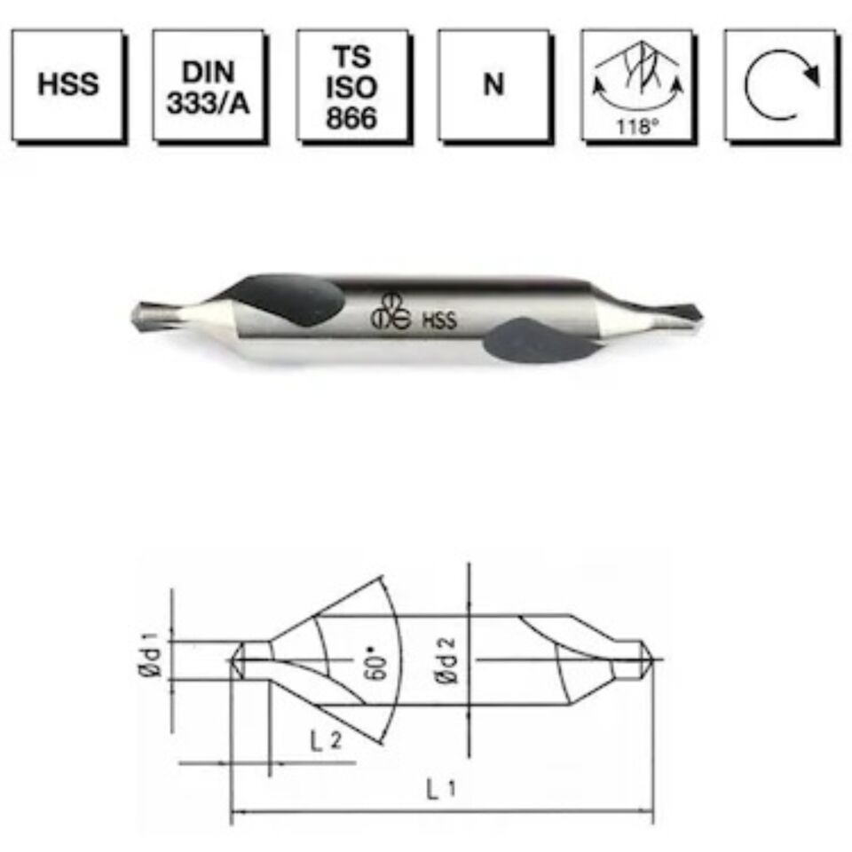 Mte Hss Punta Matkabı Dın333/a 5x12.5 10010500