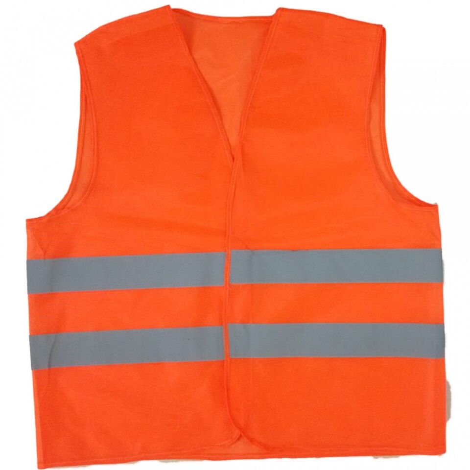 İkaz Yeleği Fosforlu 5 Cm 2 Çizgi Turuncu