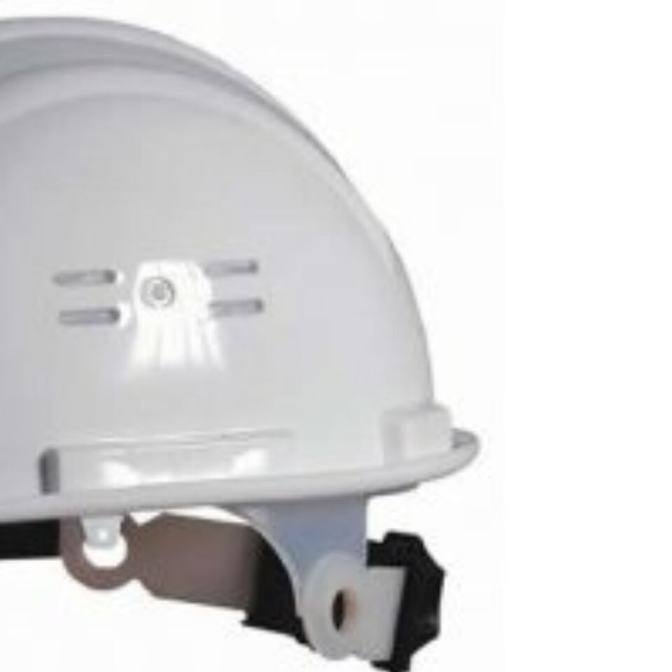 Kulaklık Takılabilir Baret Beyaz