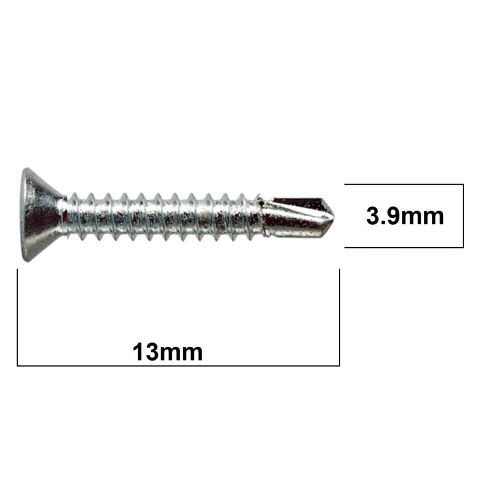 Akdeniz Yhb Matkap Uçlu Vida 3.9x13 (2500 Ad.)