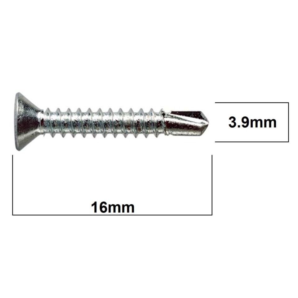 Akdeniz Yhb Matkap Uçlu Vida 3.9x16 (2000 Ad.)