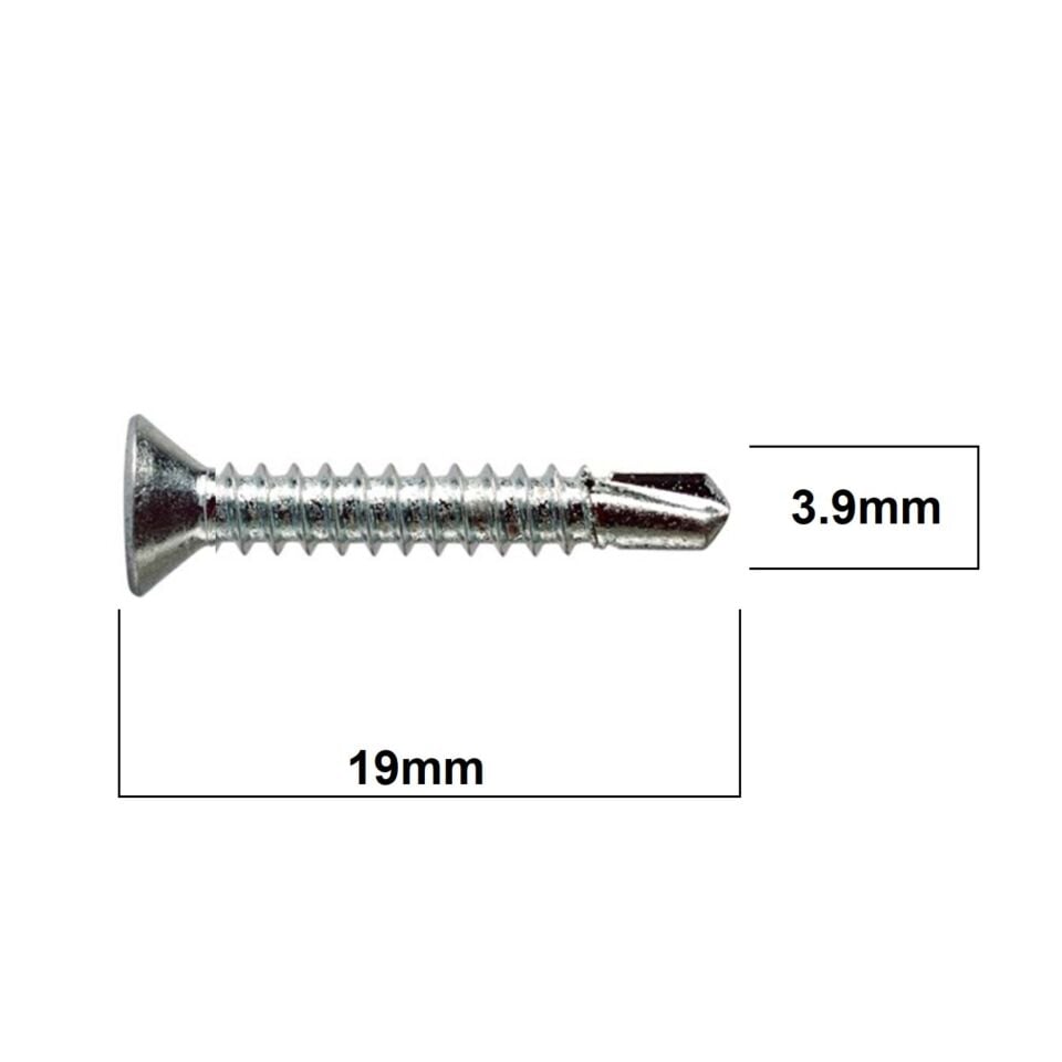 Akdeniz Yhb Matkap Uçlu Vida 3.9x19 (1500 Ad.)