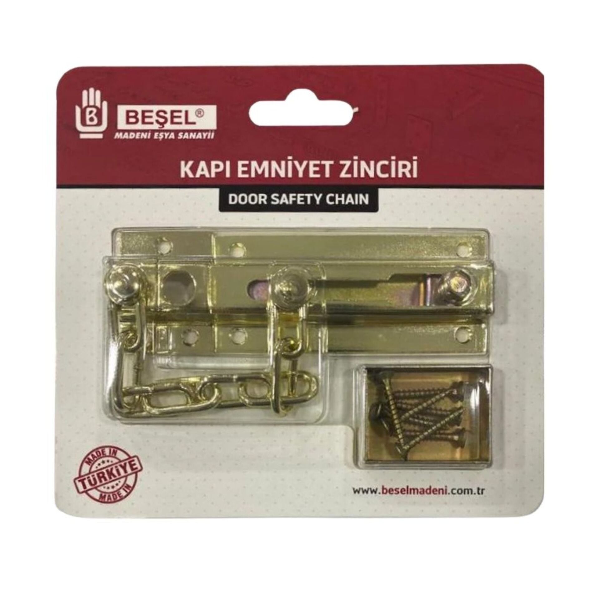 Beşel Kapı Emniyet Zinciri Sarı Ba120s