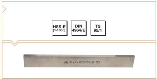 MTE Makina Takım HSS - E (%10Co) DIN 4964/E Trapez Kesitli Torna Kalemi - Metrik 3 mm B00411230100