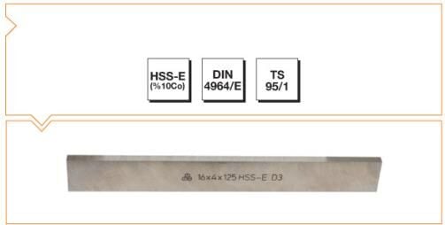 MTE Makina Takım HSS - E (%10Co) DIN 4964/E Trapez Kesitli Torna Kalemi - Metrik 3 mm B00411230160