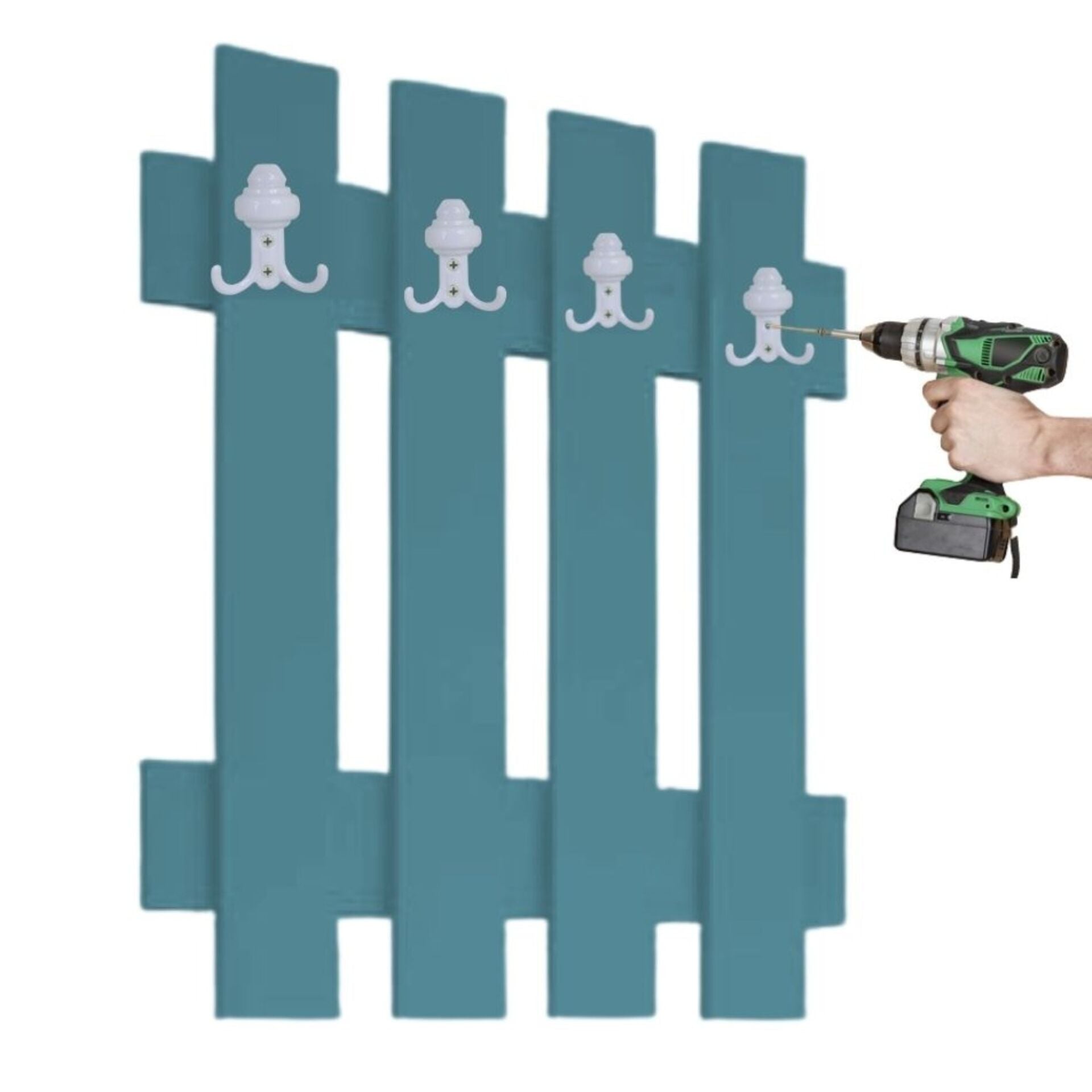 Beşel Metal Vestiyer Askı Sarıklı Beyaz Ba800