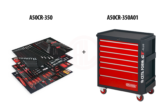 Ceta Form 350 Parça AUTO SUPER MAXI Otomotiv Alet Seti (Sadece İçerik) - A50CR-350T