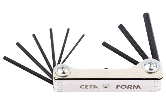 Ceta Form 9 Parça Çakı Tipi Allen Anahtar Seti No.2 (Metal Kasa) (SAE) - K99-F2M/2